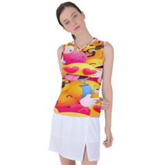 Wallpaper Emoji Women s Sleeveless Sports Top