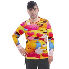 Wallpaper Emoji Men s Pique Long Sleeve Tee