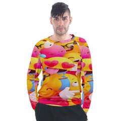 Wallpaper Emoji Men s Long Sleeve Raglan Tee