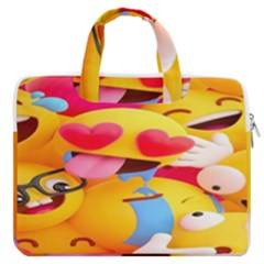 Wallpaper Emoji Macbook Pro 13  Double Pocket Laptop Bag by artworkshop