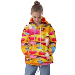 Wallpaper Emoji Kids  Oversized Hoodie