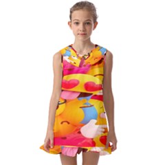 Wallpaper Emoji Kids  Pilgrim Collar Ruffle Hem Dress