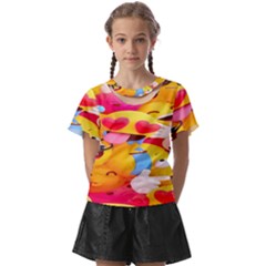 Wallpaper Emoji Kids  Front Cut Tee