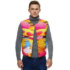 Wallpaper Emoji Men s Button Up Puffer Vest	