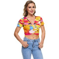 Wallpaper Emoji Short Sleeve Foldover Tee