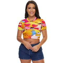 Wallpaper Emoji Side Button Cropped Tee by artworkshop