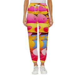 Wallpaper Emoji Women s Cropped Drawstring Pants