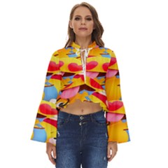 Wallpaper Emoji Boho Long Bell Sleeve Top