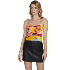 Wallpaper Emoji Flowy Camisole Tie Up Top