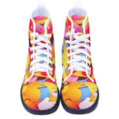 Wallpaper Emoji Men s High-top Canvas Sneakers