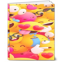 Wallpaper Emoji 8  X 10  Softcover Notebook