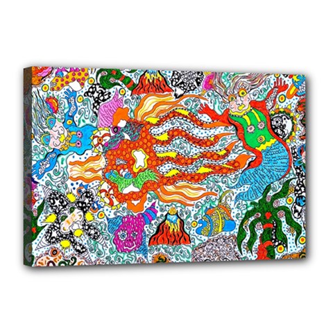 Supersonic Mermaid Chaser Canvas 18  X 12  (stretched)