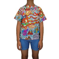 Supersonic Mermaid Chaser Kids  Short Sleeve Swimwear