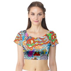 Supersonic Mermaid Chaser Short Sleeve Crop Top