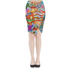 Supersonic Mermaid Chaser Midi Wrap Pencil Skirt