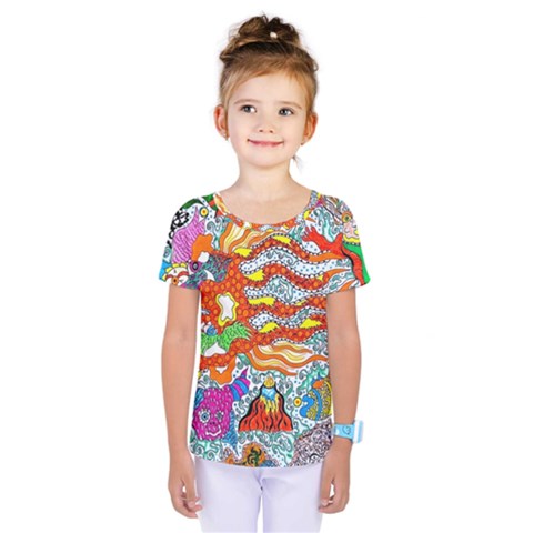 Supersonic Mermaid Chaser Kids  One Piece Tee by chellerayartisans