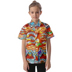 Supersonic Mermaid Chaser Kids  Short Sleeve Shirt by chellerayartisans