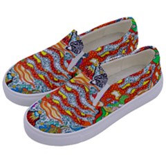 Supersonic Mermaid Chaser Kids  Canvas Slip Ons by chellerayartisans