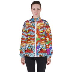 Supersonic Mermaid Chaser Women s High Neck Windbreaker by chellerayartisans