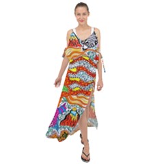 Supersonic Mermaid Chaser Maxi Chiffon Cover Up Dress