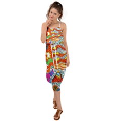 Supersonic Mermaid Chaser Waist Tie Cover Up Chiffon Dress