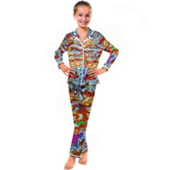 Supersonic Mermaid Chaser Kids  Satin Long Sleeve Pajamas Set