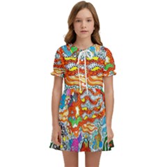 Supersonic Mermaid Chaser Kids  Sweet Collar Dress by chellerayartisans