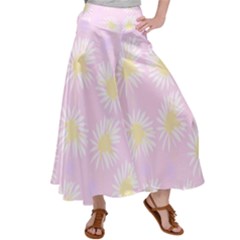 Mazipoodles Bold Daisies Pink Women s Satin Palazzo Pants by Mazipoodles