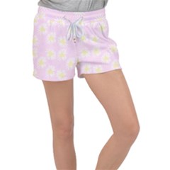 Mazipoodles Bold Daisies Pink Women s Velour Lounge Shorts by Mazipoodles