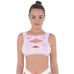 Mazipoodles Bold Daisies Pink Bandaged Up Bikini Top by Mazipoodles