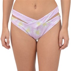 Mazipoodles Bold Daisies Pink Double Strap Halter Bikini Bottoms by Mazipoodles