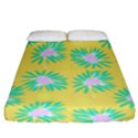 Mazipoodles Bold Daises Yellow Fitted Sheet (King Size) View1