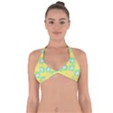 Mazipoodles Bold Daises Yellow Halter Neck Bikini Top View1