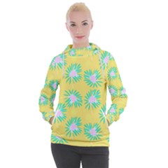 Mazipoodles Bold Daises Yellow Women s Hooded Pullover by Mazipoodles