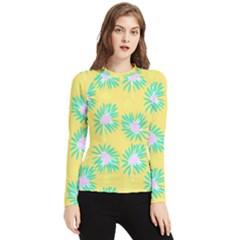 Mazipoodles Bold Daises Yellow Women s Long Sleeve Rash Guard by Mazipoodles