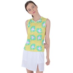 Mazipoodles Bold Daises Yellow Women s Sleeveless Sports Top by Mazipoodles