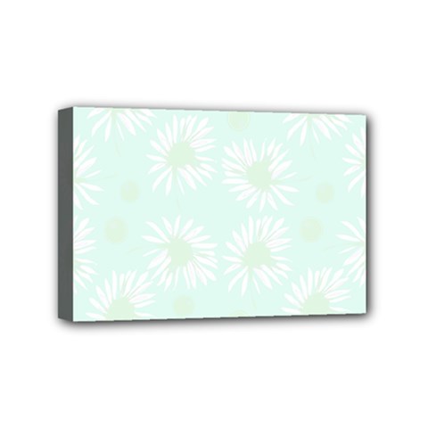 Mazipoodles Bold Daisies Spearmint Mini Canvas 6  X 4  (stretched) by Mazipoodles