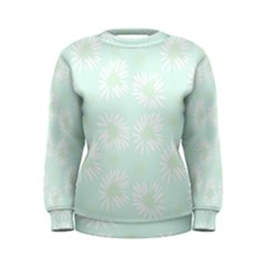 Mazipoodles Bold Daisies Spearmint Women s Sweatshirt by Mazipoodles