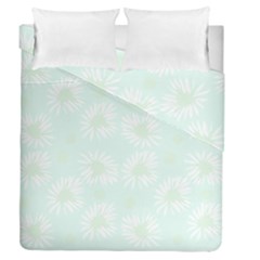 Mazipoodles Bold Daisies Spearmint Duvet Cover Double Side (queen Size) by Mazipoodles