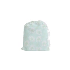 Mazipoodles Bold Daisies Spearmint Drawstring Pouch (xs) by Mazipoodles