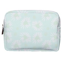 Mazipoodles Bold Daisies Spearmint Make Up Pouch (medium) by Mazipoodles