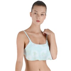 Mazipoodles Bold Daisies Spearmint Layered Top Bikini Top  by Mazipoodles