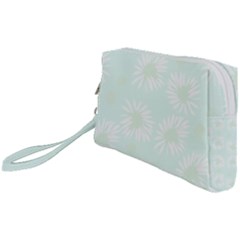 Mazipoodles Bold Daisies Spearmint Wristlet Pouch Bag (small) by Mazipoodles