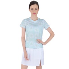 Mazipoodles Bold Daisies Spearmint Women s Sports Top by Mazipoodles