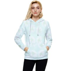 Mazipoodles Bold Daisies Spearmint Women s Lightweight Drawstring Hoodie by Mazipoodles