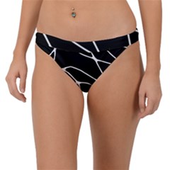 Mazipoodles Neuro Art - Black White Band Bikini Bottoms by Mazipoodles