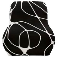 Mazipoodles Neuro Art - Black White Car Seat Back Cushion  by Mazipoodles