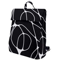 Mazipoodles Neuro Art - Black White Flap Top Backpack by Mazipoodles