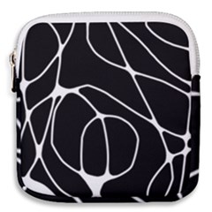 Mazipoodles Neuro Art - Black White Mini Square Pouch by Mazipoodles