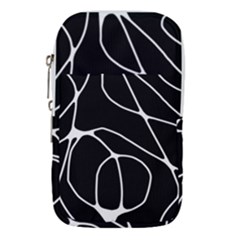 Mazipoodles Neuro Art - Black White Waist Pouch (small) by Mazipoodles